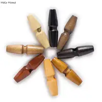 10pcs Imitation Tooth Wood Toggle Olive Buttons Sewing Craft DIY Accessory Bag Compatible with Clothing Coat Jacket Overcoat 1