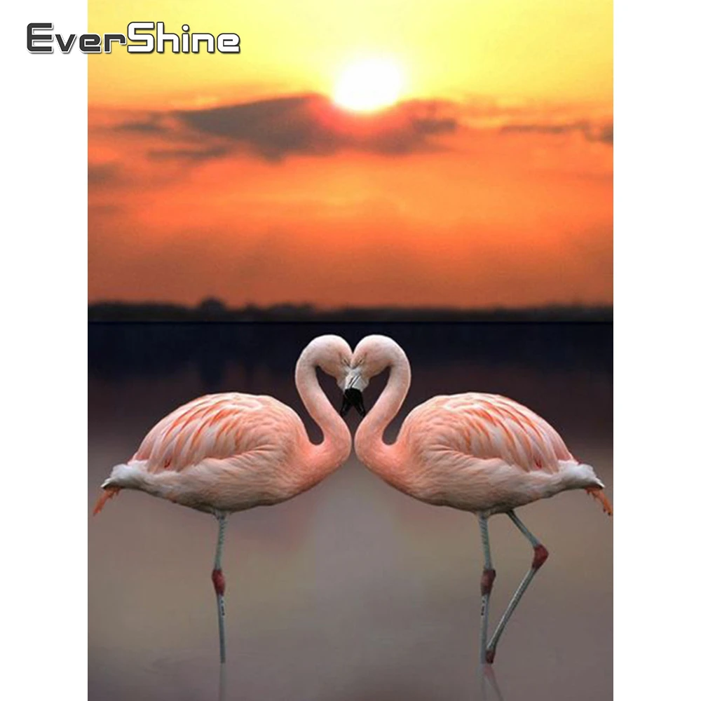Evershine Набор для алмазной живописи, набор для животных, вышивка крестиком, алмазная вышивка, полная квадратная дрель, фламинго, Хрустальная мозаичная роспись
