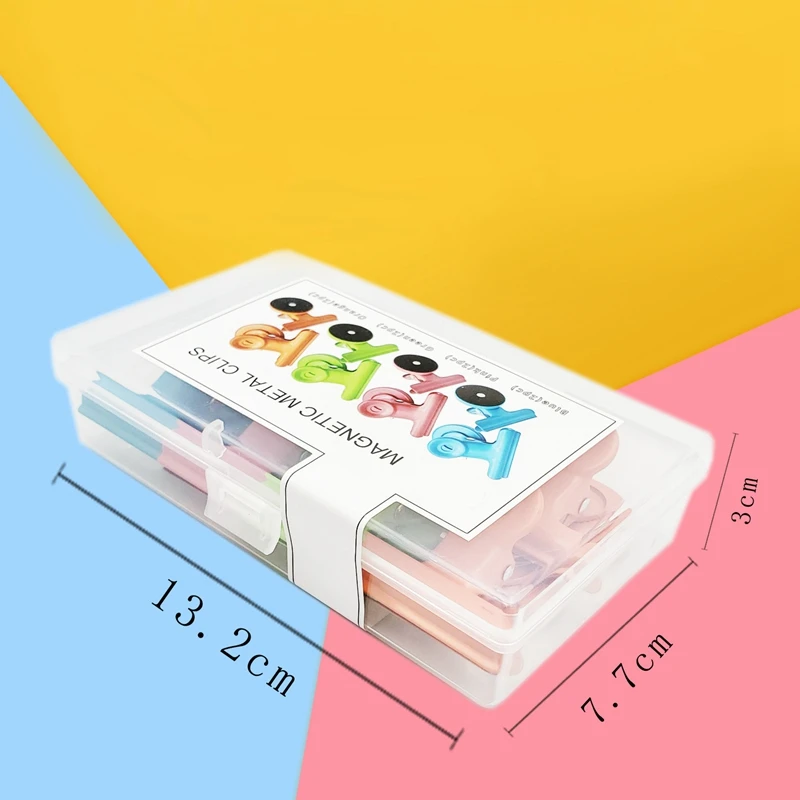 8Pcs Magnetic Metal Clips Colored Magnets Clips Perfect Fridge Magnets Kitchen Magnets Whiteboard Magnets for Home School, Class