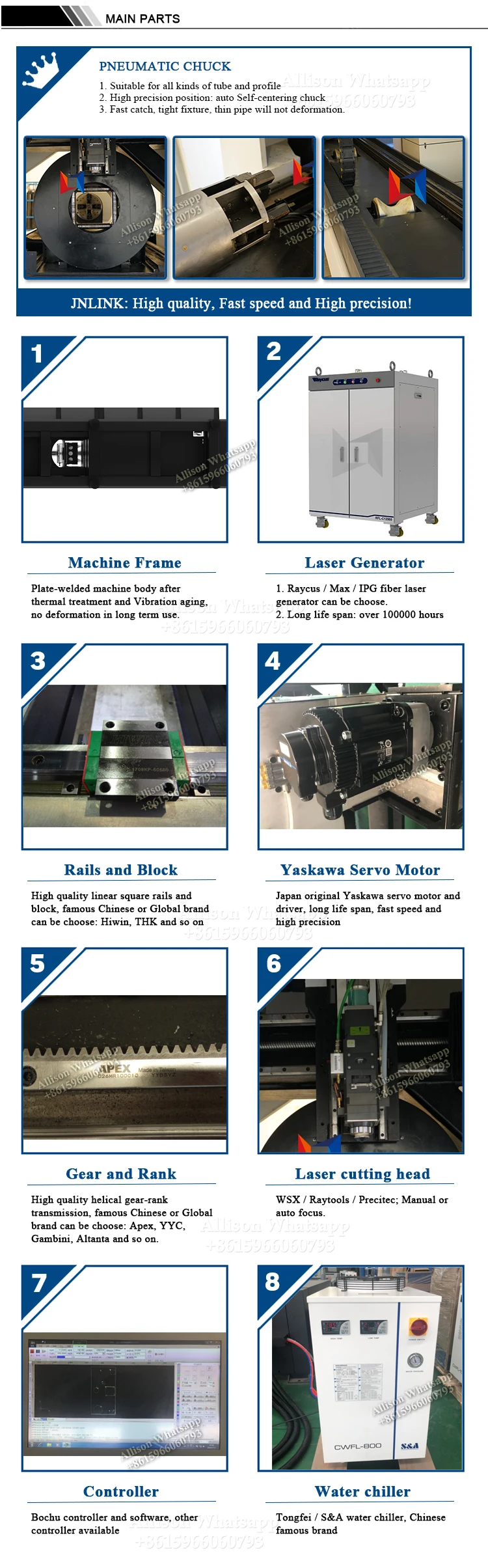 CNC Fiber laser cutting machine tube and profile-3-Allison