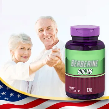 

B-erberine HCL 500mg Adjust blood sugar balance, improve immunity of middle-aged and elderly people 1 bottle=120softgels