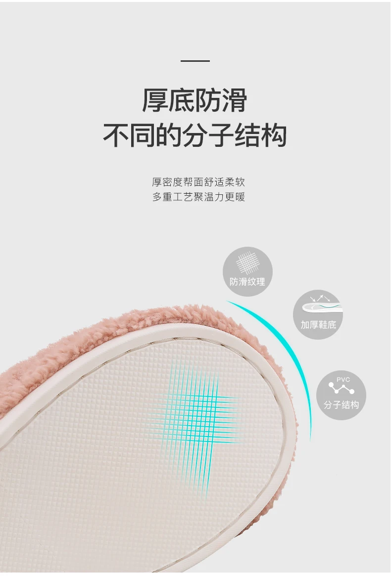 Xiaomi/хлопковые тапочки из искусственной кожи Xi; женские зимние домашние Нескользящие домашние тапочки; милые домашние тапочки с ворсом; сезон осень; толстая подошва