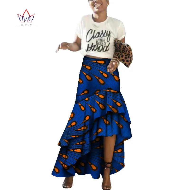 Модная новинка, африканская Женская юбка до щиколотки, сексуальный стиль, африканская юбка с принтом, уникальная африканская юбка "Анкара", WY3681 - Цвет: 2
