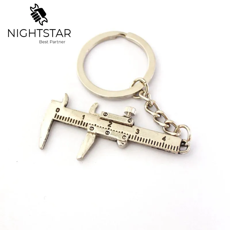 

Metal Movable Vernier Caliper Ruler Key Chain Model Keychain Keyring Keyfob Tool Color/ Sliver Gold