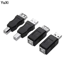 Nowy USB 2 0 typu A męska do typu B kobiet do skanera drukarki Adapter złącze konwertera niklowany Adapter akcesoria tanie i dobre opinie YuXi CN (pochodzenie)