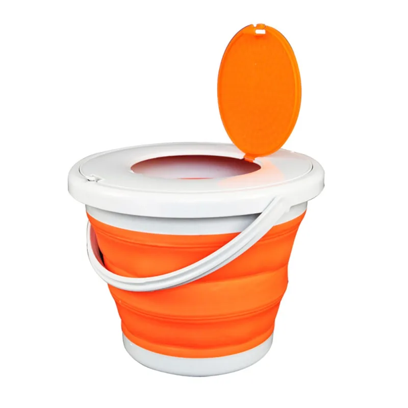

Outdoor Portable Collapsible Bucket Plastic Bucket With Handle Bucket Camping Equipment Fishing Accessories Gear