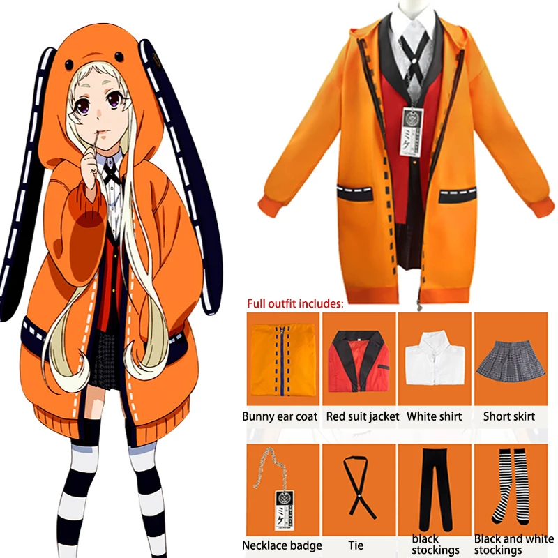 Anime Kakegurui Cosplay Yomotsuki Runa Compulsive Gambler Cosplay Coat  School Girls Uniform Hoodie Halloween Costumes For Women - Cosplay Costumes  - AliExpress