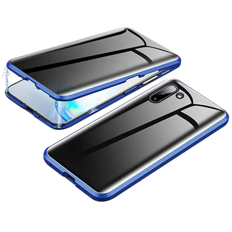 

Magnetic Phone Case Double Sided Anti Glare Tempered Glass Protector Phone Front Back Cover For Samsung Note 10/Note 10 Plus