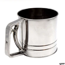 Ручной инструмент для выпечки торта из нержавеющей стали ручной муки порошок сетка чашка сито шейкер мука кухонный фильтр