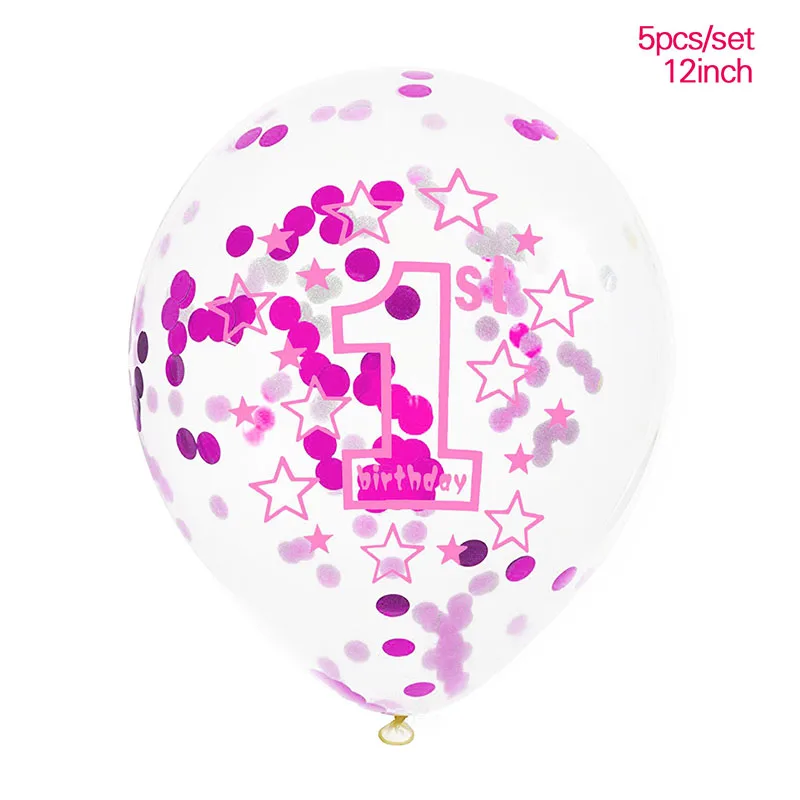 one balloon I am 1 Today, бумажный баннерный баннер на день рождения для маленьких мальчиков и девочек, украшение для первого дня рождения - Цвет: one balloon