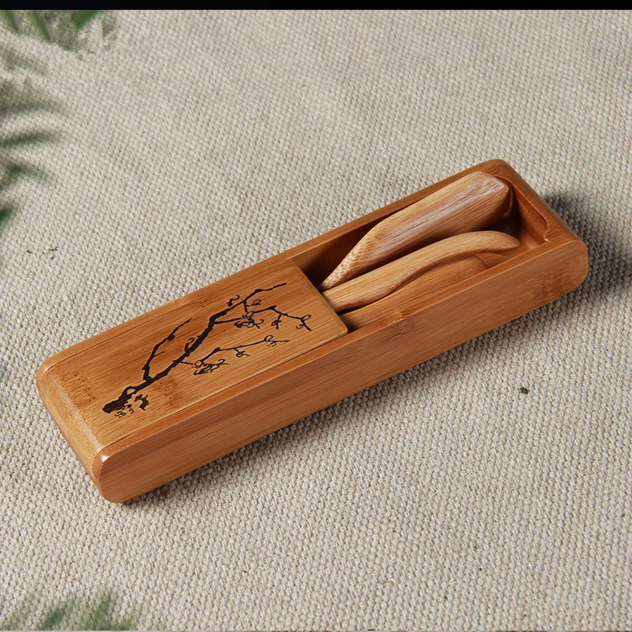 

[GRANDNESS] Chinese Foldable Cha Dao Set * Bamboo Gongfu Tea Utensils 5 Pieces Tea Ceremony Set Tea GABA