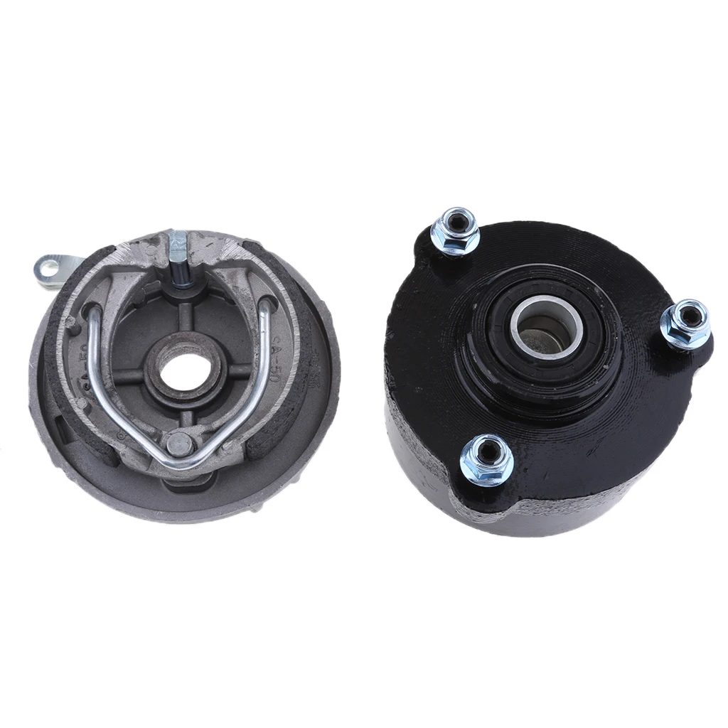 2 x 3 Stud Drum Brake Housing Wheel Hub + Shoes for 110/125cc ATV
