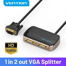 Mukavele VGA anahtarı VGA 1 2 out Splitter 1X2 1080P Switcher VGA projektör monitörü için PC VGA kablosu erkek kadın anahtarı VGA