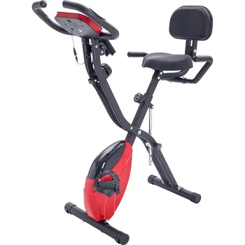 

10-level Resistance Folding Exercise Bike Large LCD Display Upright Horizontal X-shaped Bicycle High-quality Home Fitness Bike