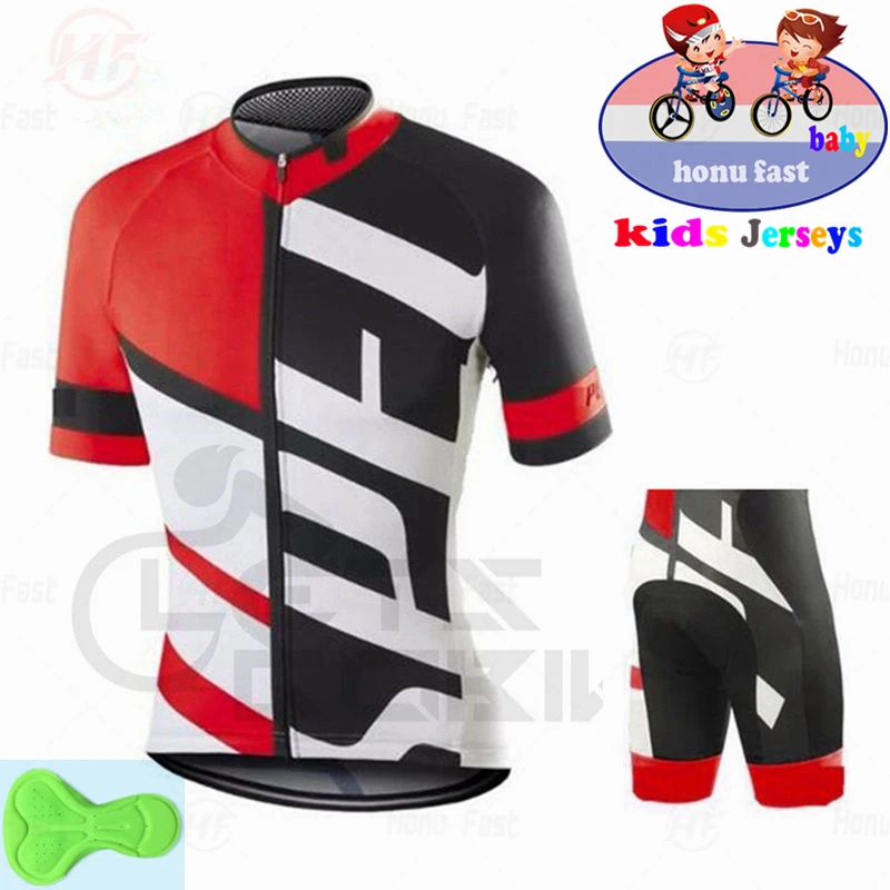 Cycling Jersey Set Kids Cycling Clothing Team Jersey Set Biking Suit Short Sleeve Clothes MTB Children's Cycling Wear Summer Triathlon Suit