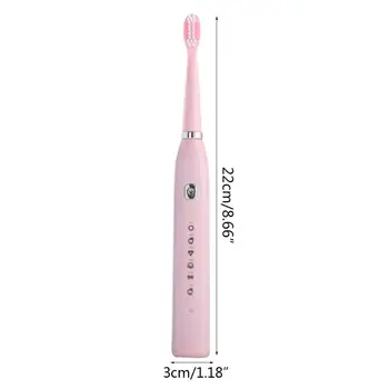 

Powerful Ultrasonic Sonic Electric Toothbrush USB Rechargeable Tooth Brush Adult Electronic Washable Whitening Teeth Bru