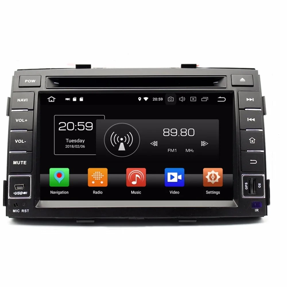 Восьмиядерный 7 'Ǝ ядер Android 9 0 автомобильный Радио dvd плеер GPS для Kia Sorento R 2010 2011