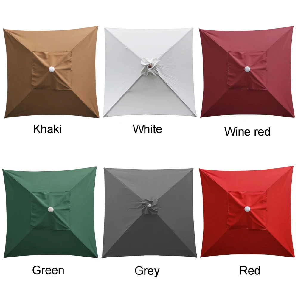 Beach Umbrella Solar Patio Umbrella Square Patio Umbrella Polyester Parasol Canopy 2x2m Sunshade Garden Umbrella Home Accessories Anti-UV Outdoor Cover