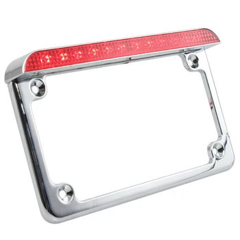 

Chrome License Plate Frame Cover Tail lights Decoration 1pc Motorcycles