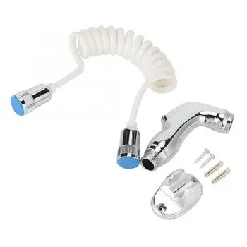 

Hand-held Toilet Bathroom Bidet Sprayer Shower Head with PU Spring Tube G1/2" BSP toilet bidet
