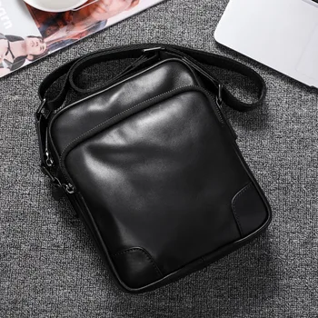 

Men's Bag Messenger Bag Genuine Leather Business Casual Men's Bag Shoulder Bag Top Layer Genuine Leather Backpack