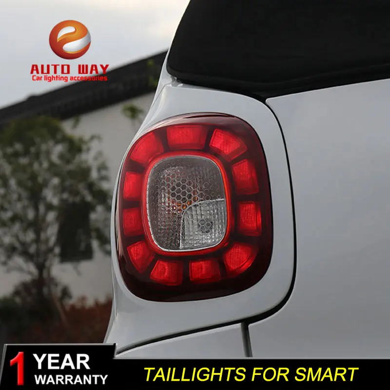 Car Styling Tail Lamp case for Benz Smart Tail Lights 2016-2019 Smart Taillights LED Smart taillight Tail Light LED Rear Lamp