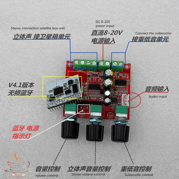 Bluetooth цифровой усилитель мощности доска 3110 без потерь HIFI аудио DIY активный сабвуфер 2,1 канал 15 Вт* 2+ 30