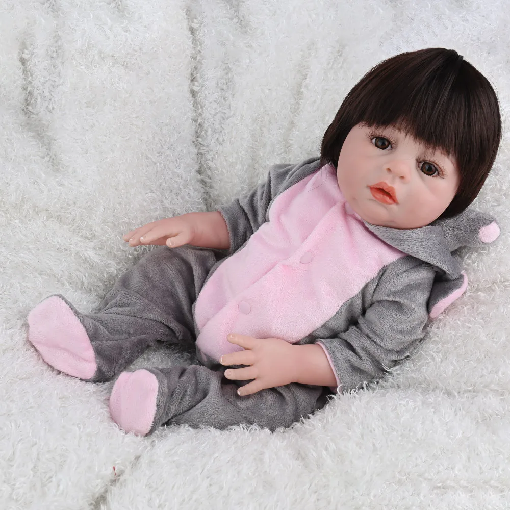Виниловая игрушка для ванны, кукла-Слон, мультипликационный наряд, Bebe Reborn, 47 см, силиконовые куклы для девочек, кукла для новорожденных, игрушка для детей