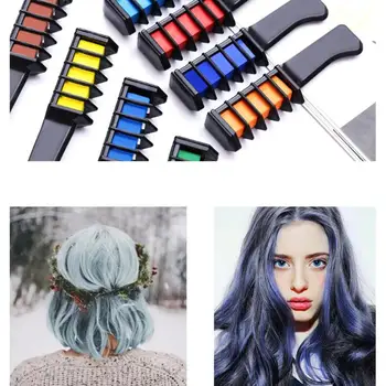 

6/10 ColorsMini Hair Color Comb Disposable Hair Dye Stick With Comb Hair Dye Comb Temporary party Cosplay Salon Hair Wax