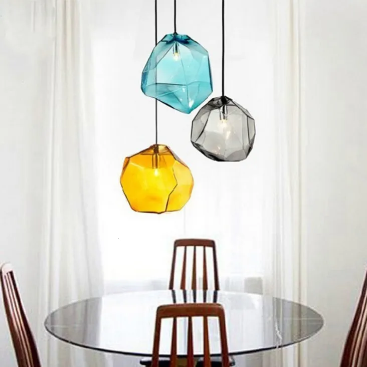 Popular Vintage Coloured Glass Pendant Lamp Hanging Lamp kitchen dining bar