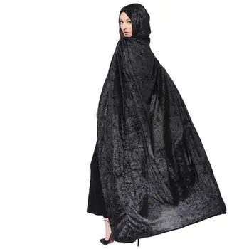 

Adult Kid Vampire Hooded Cloak Velvet Long Cape for Halloween Christmas Themed Party Supplies Devil Witch Wizard Cosplay Costume