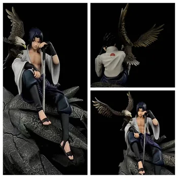 

Naruto Shippuden Anime Prototype Model Final Valley Hawk Team Uchiha Sasuke GK Action Figure PVC 35CM Statue Collectible Toy