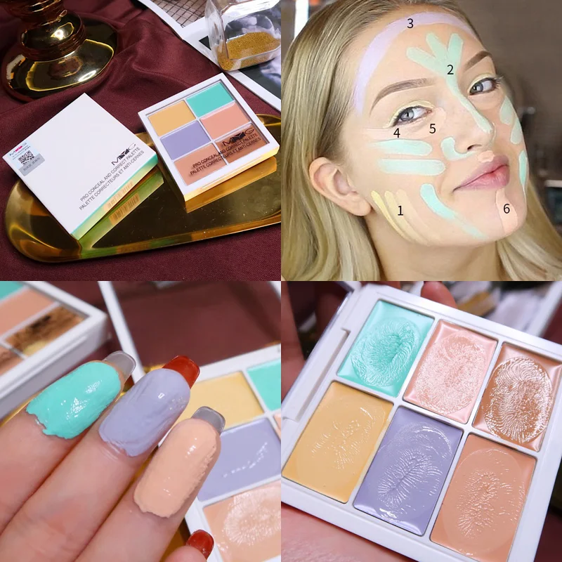6 Colors Concealer Foundation Makeup Foundation Cream Scars Acne Cover Smooth Makeup Corrector Face Eyes Concealer Cosmetic