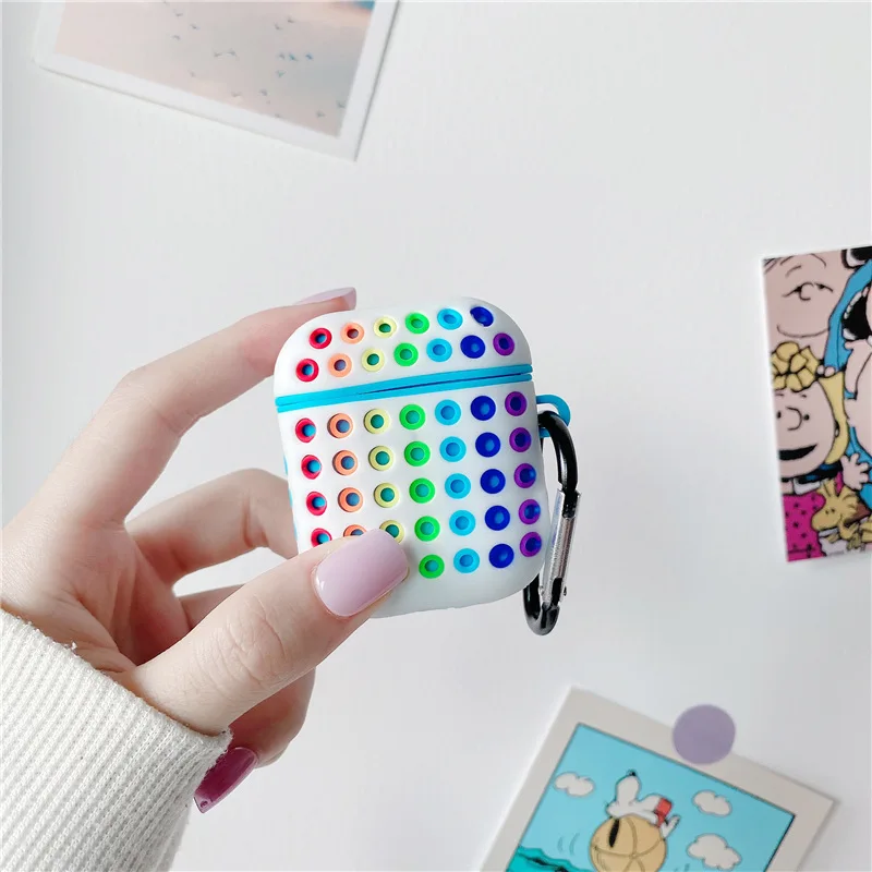 

Luxury Rainbow Earphone Charging Box Soft TPU Cover for Apple AirPods 1 2 Pro 3 Case Silicone Wireless Earpods Case Accessories