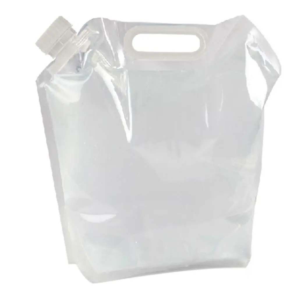 5L PE Water Bag Portable Folding Water Storage Lifting Bag For Camping Hiking Survival Hydration Storage Bladder