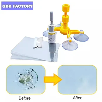 

2020 Car windows glass windshield repair kit windows repair sets tool DIY Glass scraper restore Resin window glass Crack Restore