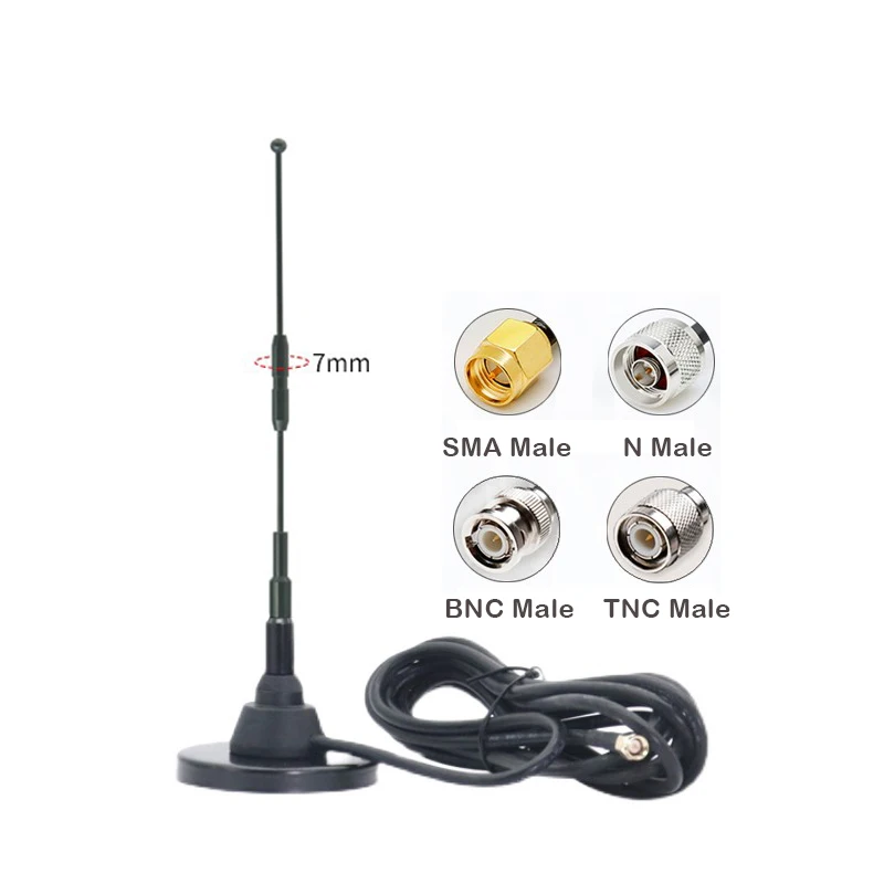 35DBI 433MHz 470MHz Strong Magnetic Suction Cup Antenna Digital Transmission DTU RG58 3m Cable N Type SMA TNC BNC Connector