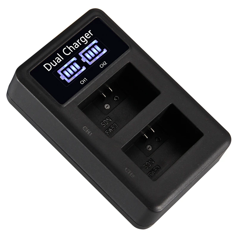 Mamen 2 шт. 2100 мАч NP-FW50 NP FW50 батарея для цифровой камеры ЖК-дисплей USB двойное зарядное устройство для sony NEX-3 A7R Alpha A6500 A6300 A6000 A5000