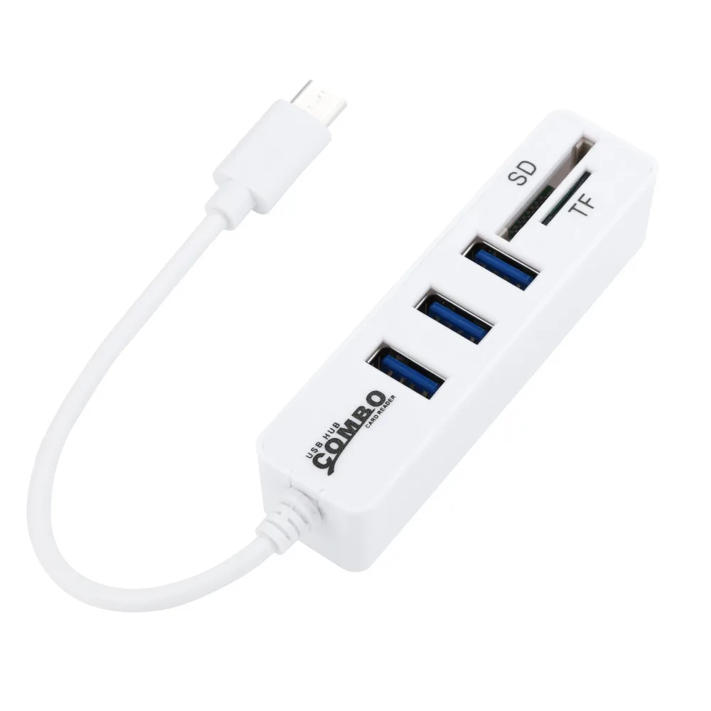 OMESHIN 2 в 1 type-C OTG USB 2,0 концентратор сплиттер комбо 3 порта и SD/TF кард-ридер с интерфейсом type c для ноутбука
