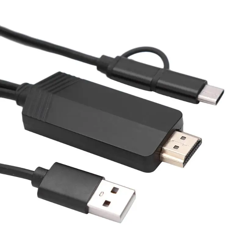 Mirascreen HDMI кабель портативный Безопасный Удобный Micro USB/type-C к HDMI разъем сплиттер аудио кабель