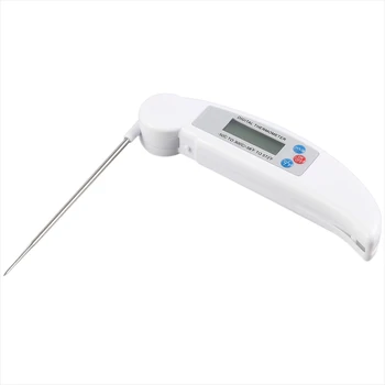 

1Pcs Ultra Instant Read Foldable BBQ Thermometer LCD Digital Cooking Thermometer Auto-Off Probe Mini Folding Meat Thermometer
