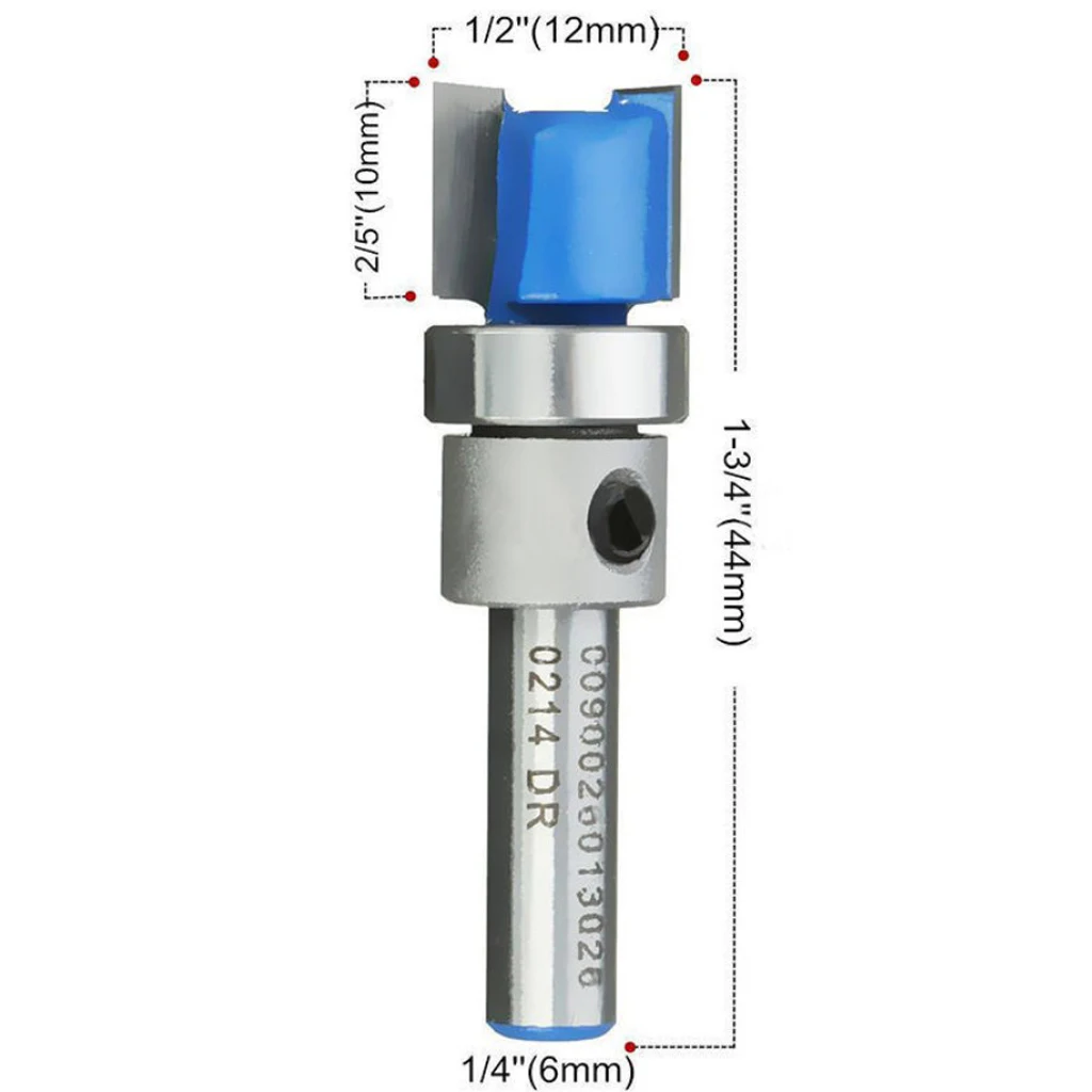 

1/4"Shank Mortise/Template Flush Trim Cutter Router Bit 1/2''x2/5''x 1-3/4''