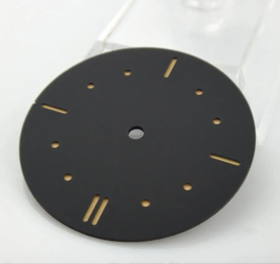 Watch Dial Accessories Watch Face Accessories Watch parts Watch dial 39mm Double-deck Sandwich black dial Dot number Green luminous for eta6497 6498 ST3600 ST3621 No second