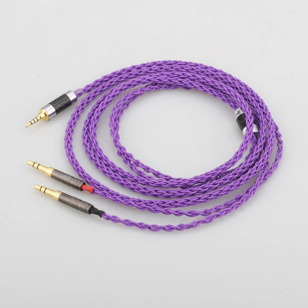 Audiocrast HIFI 8 Cores Silver Plated Headphone Upgrade Cables for Sundara Aventho focal elegia t1 t5p D7200 D600 D7100MDR Z7