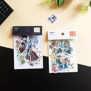 

40Pcs/Lot Anime ONE PIECE Luffy Stickers For Car Laptop PVC Backpack Home Decal Pad Bicycle
