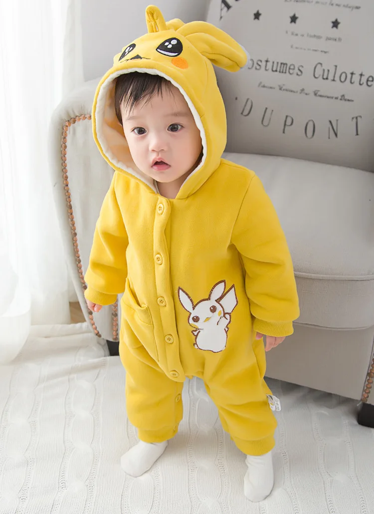 New Winter Autumn Children Clothes Baby Rompers Cute Cartoon Print Infant Girl Boy Jumpers Kids Grils Baby Outfits Clothes