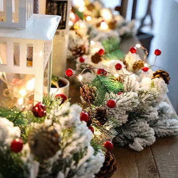 

Christmas Decoration Shop Scene Decorative Christmas Tree DIY Lighting Chain Holiday Dressing up Activity Atmosphere Pinecone De