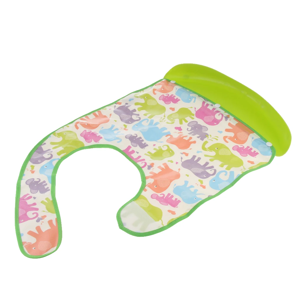 Women Men Large Adult Bib Reusable Washable Clothing Eating Mealtime Protector with Crumb Catcher