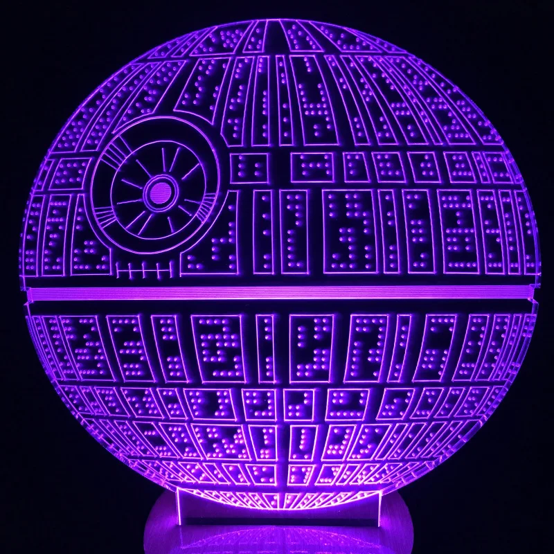

Colorful 3D Night Lamp LED Acrylic Visual Stereo Lamp Remote Control Color Changing Small Night Lamp