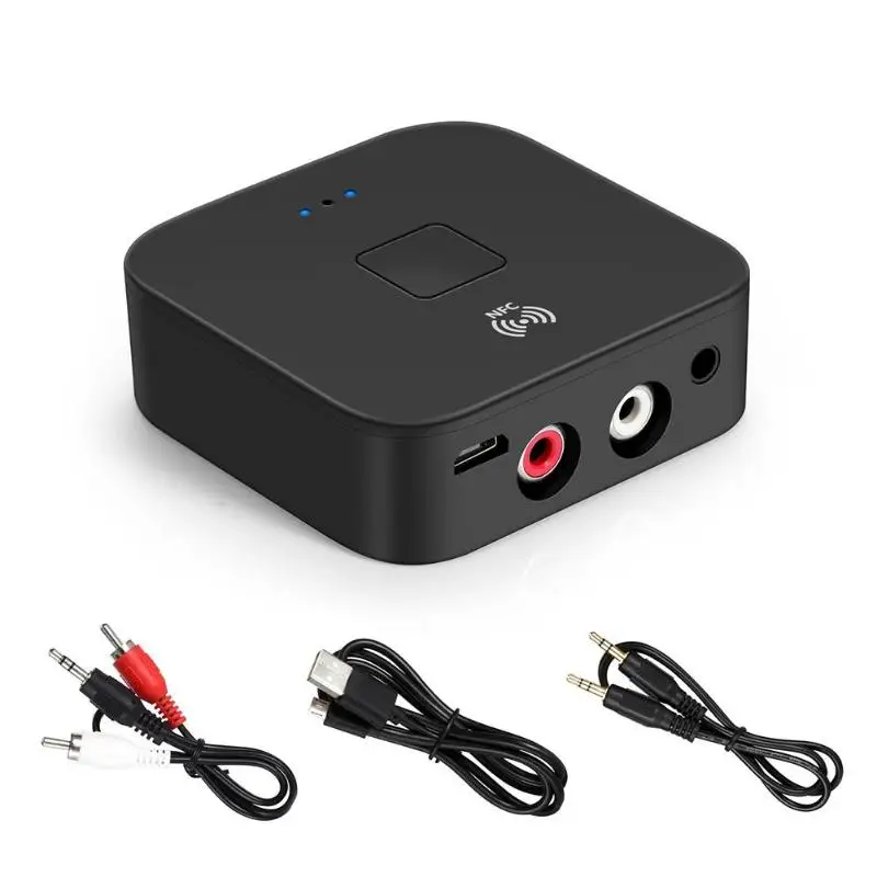 NFC Bluetooth 5 0 музыкальный приемник 3 мм AUX RCA разъем Hifi беспроводной адаптер Hands free